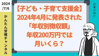 【子ども・子育て支援金】2024年4月に発表された「年収別徴収額」年収200万円では月いくら？