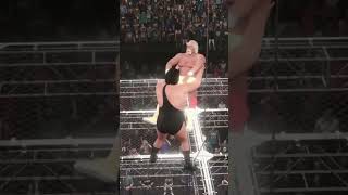 High Angle Spinebuster through the cell #wwe2k22 #hellinacell #gaming #gamingshorts #wwe #wrestling