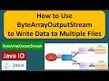 How to Use ByteArrayOutputStream to Write Data to Multiple Files? | Java IO | Java Tutorial