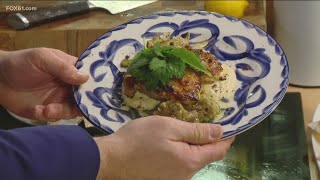 Zinc New Haven makes Lebneh Roasted Chicken with hummus | In the Kitchen