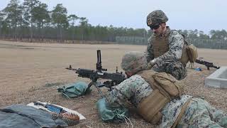 RANGE DAY with U.S. Marines of 2nd CRR on Camp Lejeune (Machine Gun)