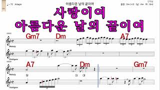 아름다운날의끝이여 최성수  가수처럼   여자  Dm