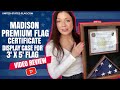 Madison Premium Flag and Certificate Display Case for 3' x 5' Flag Video Review