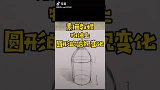 素描教程：物体上圆形的透视变化