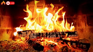 🔥Cozy Fireplace (24/7)🔥Fireplace with Crackling Fire Sounds (No music)