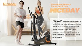 Niceday Elliptical Machine, Cross Trainer with Hyper-Quiet Magnetic Driving System,