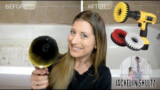 THE WORLD'S BEST CLEANING HACK | THE DRILL BRUSH IS PUT TO THE TEST | REVIEW | JACKELYN SHULTZ