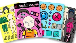 🎠paperdiy🎠📍SQUID GAME PAPER PLAY STICKER GAME BOOK🎲 #asmr #creahabit