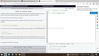 Comment Your JavaScript Code freecodecamp