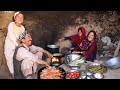 How Big Family cooks lunch with love and intimacy in a cave? Happy Children,village life Afghanistan