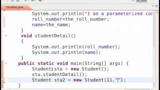 27 Parameterized constructors Tamil