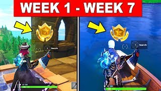 all 7 secret battle star secret banner locations till week 7 fortnite season 6 - fortnite season 6 free tier