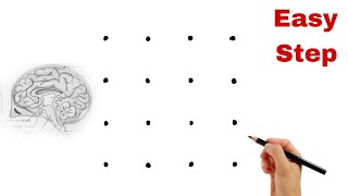 Dots turns into Human Brain Diagram Drawing Class 10 // Human Brain Diagram