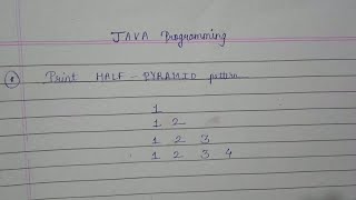Print Half Pyramid Pattern | Java Programming | Dev Domain
