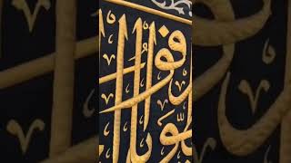 Kiswa close up view | Ghilaaf e Ka’bah | #Makkah #kiswa #islamicwhatsappstatus #shorts