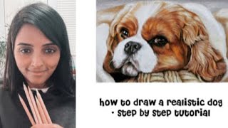How to draw a realistic dog using color pencils