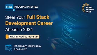 🔥Steer Your Full Stack Development Career Ahead in 2024 with IIT Madras Pravartak | Simplilearn