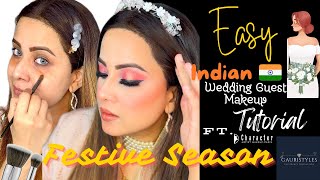 Indian Wedding Guest Makeup | Bridesmaid Makeup | Festive Makeup ft. Character Cosmetics