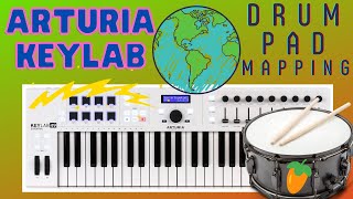 Arturia KeyLab Drum Pad Midi Controller setup / Map to Fl Studio, Other DAW links, FPC, Record