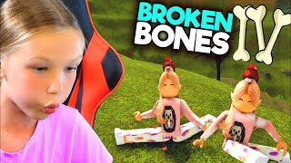 How Many Bones Did Madison Break Playing Broken Bones 4 with Trinity on Roblox!!