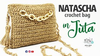 TUTORIAL BORSA UNCINETTO - NATASCHA - BUSTA IN JUTA CON CATENA || EASY CROCHET BAG 🌻 Momì's 🌻