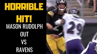 Steelers Mason Rudolph hit, knocked out of game vs Ravens - NFL News