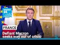 Defiant Macron seeks new French PM and way out of crisis • FRANCE 24 English