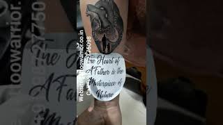 Father son tattoo.A loving son's tribute for his Father. Done at Tattoo warrior