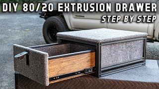 DIY Drawer System 80/20 Extrusion **DETAILED**