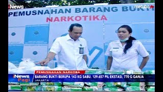 BNN Musnahkan Barang Bukti Narkoba Hasil Penangkapan 5 Bulan Terakhir - iNews Pagi 08/08