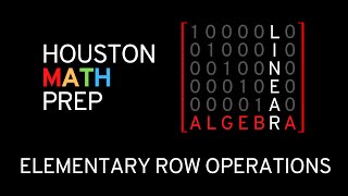 Elementary Row Operations (Linear Algebra)