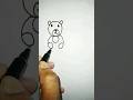 Teddy bear drawing easy #drawing #art #drawingskill #drawingtutorials