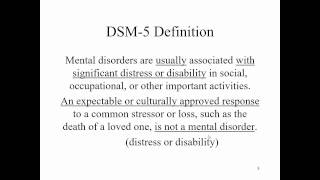 Psychological Disorders Part 1