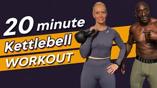 20 Minute Total Body KETTLEBELL HIIT WORKOUT for  Home - Outdoor - Gym