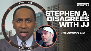 JJ is OFF HIS ROCKER 😯 Stephen A. RESPONDS to Redick saying the MJ era was watered down | First Take