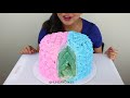 gender reveal rosette cake asmr whispering and eating sounds