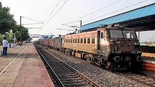 Ludhiana WAG-7 pulling a freight train loaded BOXN rake to onwards | indian railway