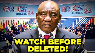 South Africa's BRICS Closing Speech Shocks the World | Reveals Plans to Punish Israel!