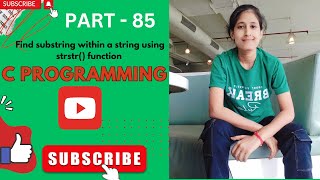 Find substring within a string using strstr() function in C Programming