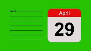 Green Screen Animation of April 29 2025