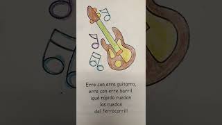 trabalenguas preescolar. R con r guitarra