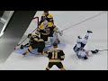 tim thomas runs over henrik sedin 6 6 11