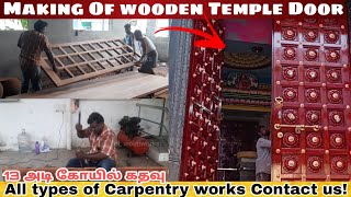 Making of Wooden Temple door😍13feet  | BL woodworks