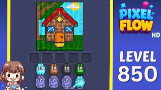 Pixel Flow Level 850 Solution Walkthrough