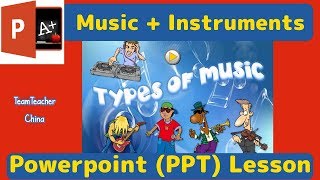 Music Vocabulary TEFL Powerpoint Lesson Plan | Classroom PPT Games