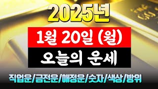 [오늘의 운세] 직업운 금전운 애정운 건강운 재물운 연애운 무료 운세 띠별 운세 2025.1.20(월)