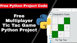 Free Multiplayer Tic Tac Game Python Project with source code || Python Tutorial || #ravieditz