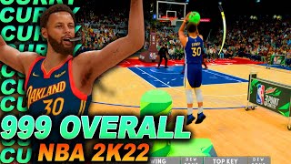 NBA 2K22 999 OVERALL STEPHEN CURRY BUILD 3 POINT SHOOTING BADGES IS GAME BREAKING