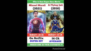 Minnal Murali Vs A Flying Jatt Movie Comparison|| Box Office Cecollection #shorts #minnalmurali