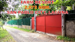 FARM RESORT FOR SALE (PROPERTY #132) 2,075 SQM , SAN PABLO CITY, LAGUNA